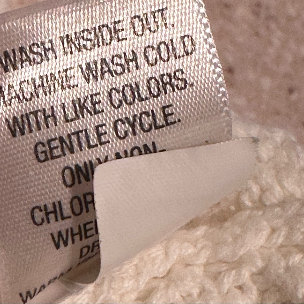 Croft & Barrow 100% Cotton White Crew Neck Knit Sweater Thick Cozy Warm EUC - Picture 9 of 15
